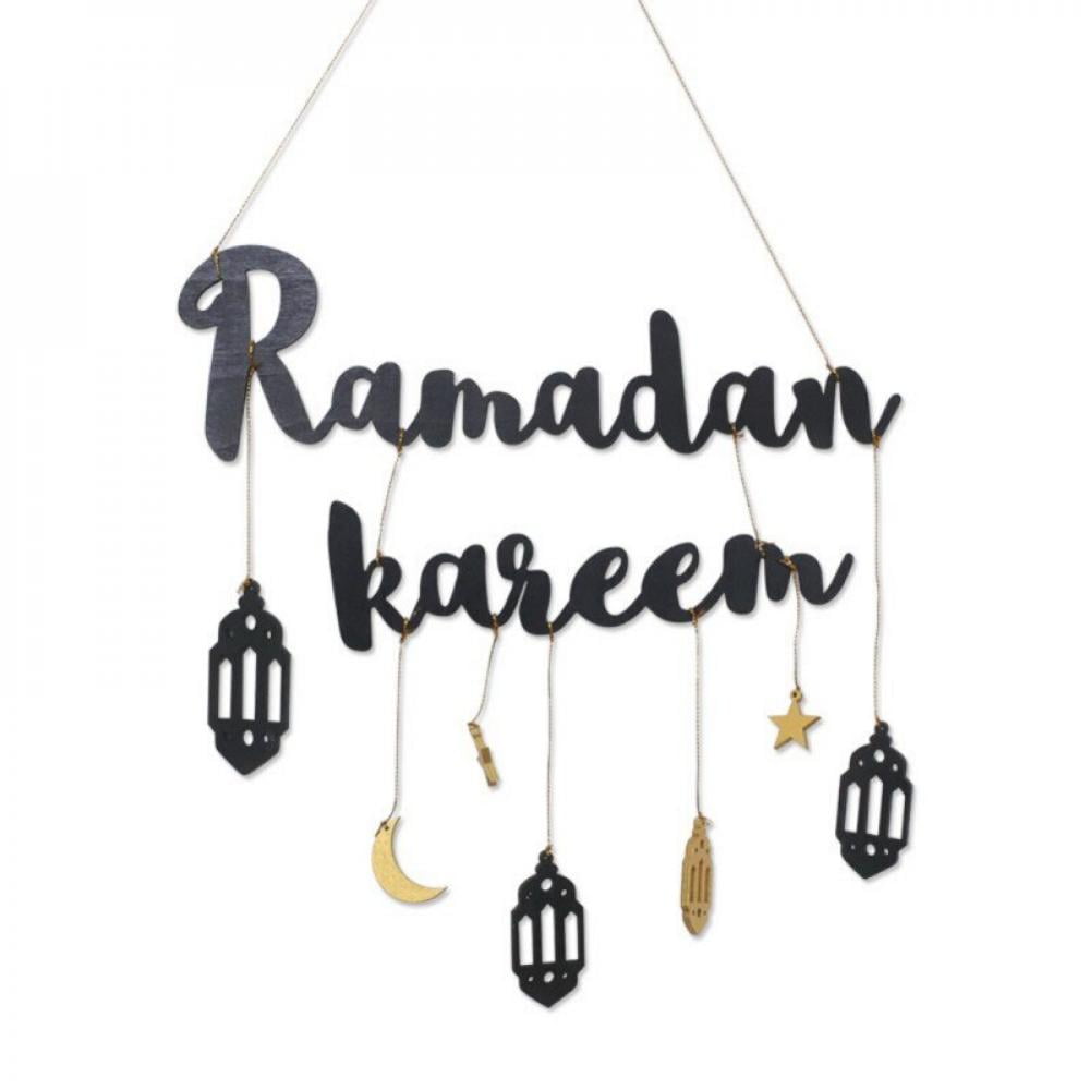Details about   Ramadan Moon LED Wooden Candle Light DIY Pendant Party Gift Home Decoration