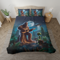 thumbnail image 2 of Lotusprinthandmade Bigfoot And UFO Bedding Set (Made in Vietnam) (88x88), Cozy And Stylish Cryptid-Inspired Comforter, 2 of 5
