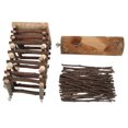 thumbnail image 1 of Wooden Rack Feeder,   Wooden Shelf Teeth Grinding Rectangular Design   For Gerbil, 1 of 8