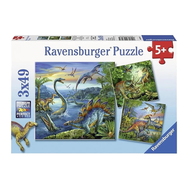 Rompecabezas Ravensburger Puzzle Dinosaurios Prehispánicos de 49 Piezas c/u