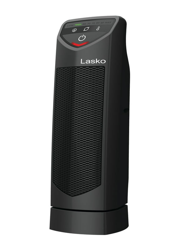 Lasko 14" 1500W Oscillating Ceramic Electric Tower Space Heater, Black, CT14320, New