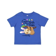 Inktastic Easter Sloth with Bunny Ears- Funny Boys or Girls Toddler T-Shirt