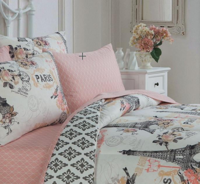 Paris Eiffel Tower Pink Gold Reversible Queen Comforter Set 7 Piece Bed In A Bag Com - Pink And Gold Paris Themed Bedding Paris Eiffel Tower Pink Gold Reversible Queen Comforter Set 7 Piece Bed In A Bag Com - Pink And Gold Paris Themed Bedding