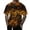 04-Yellow, variant on Novelty Short Sleeve T Shirts for Men Crewneck Shirt Funny Fashion Fish Scale Tees Casual Printed Tops 05-Orange L