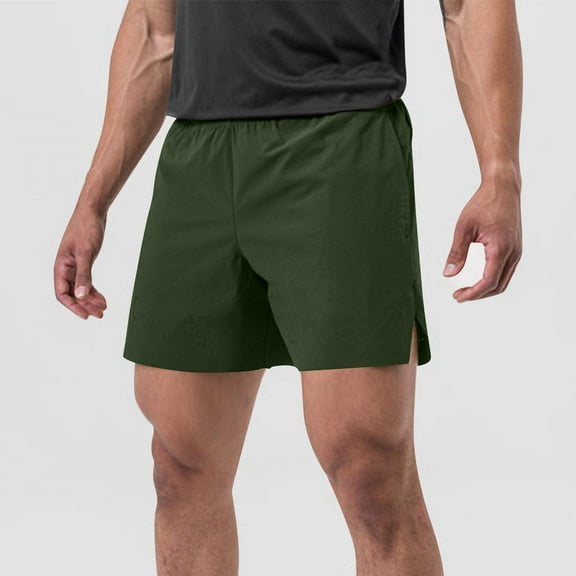 Men's Casual Drawstring Shorts with Pockets - Comfortable Polyester Athletic Pants for Summer Outdoor Wear