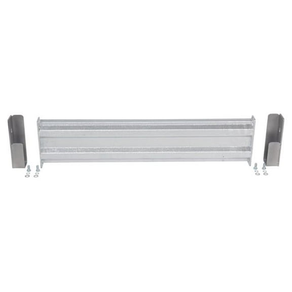 Vestil GR-F2R-DI-4-HDG 42 in. Galvanized Steel 2 Ribbed Drop in Style Guard Rail - Gray