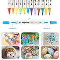 thumbnail image 2 of AnyMark 24 Colors Acrylic Paint Markers, Dual Tip Acrylic Paint Pens with Brush & Fine Tip for Coloring, Canvas, Wood, Rock, Glass, Pumpkins Kit DIY Craft, 2 of 7