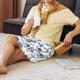 thumbnail image 5 of Fotbe Cow With Fresh Milk Pantalones Cortos de Pijama para Hombre, Ropa de Dormir, Pantalones de Pijama Cortos para Hombre-XX-Large, 5 of 6