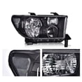 thumbnail image 3 of PIT66 Headlights, Fit for 07-13 Toyota Tundra/08-17 Toyota Sequoia Passenger Side Headlamps Assembly Left & Right Clear Lens Black Housing Clear Reflector, 3 of 9