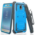 thumbnail image 2 of For Samsung Galaxy J3 Star/J3 2018/J3 V 3rd Gen/Express Prime 3/SM-J337A/J3 Orbit/J3 Achieve/J3 Aura/Amp Prime 3, Rugged Built in Screen Protector Holster Case Clip Cover - Blue, 2 of 6