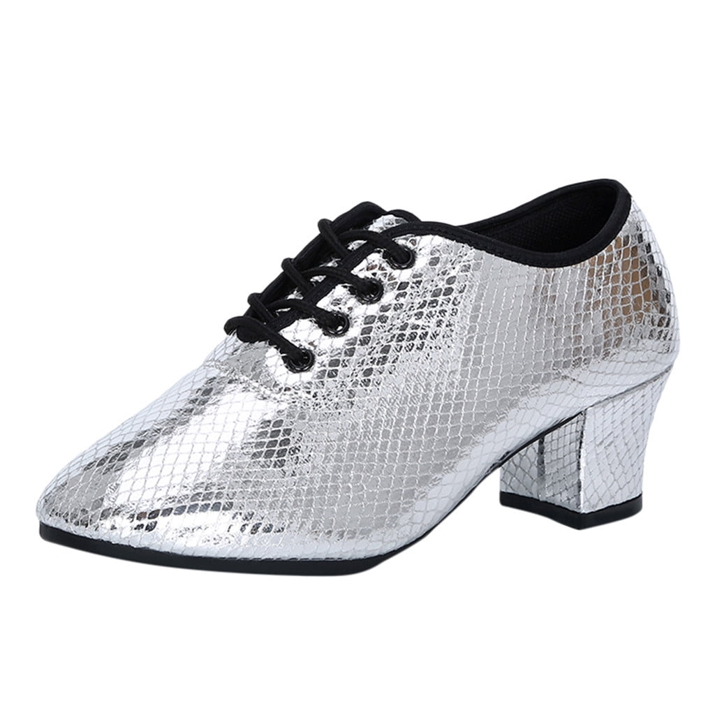 ,39EU Heel:7.5cm Ladies Lace up Satin Latin Rumba Waltz Salsa Shoes Prom Ballroom Dance Shoes Sandals Wedding,White 