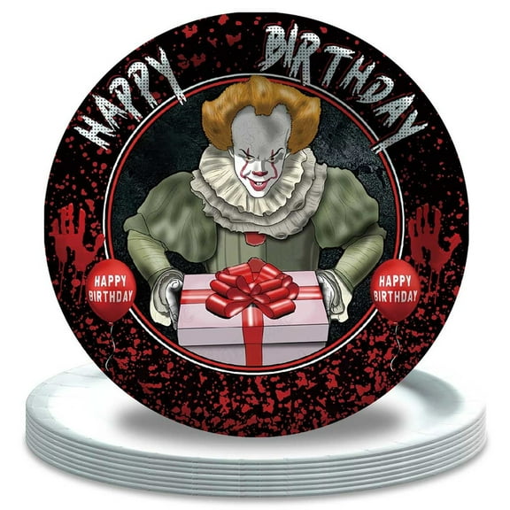 horror Movie Paper Plates Party Decorations Tableware Supplies Birthday Disposable Dinner