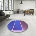 thumbnail image 4 of Ahgly Company Machine Washable Indoor Rectangle Transitional Purple Amethyst Purple Area Rugs, 4' x 6', 4 of 7