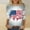 aa07_Red, variant on 4th of July Tops for Women Patriotic American Flag T Shirts Independence 3/4 Sleeve Elastic Round Neck Juniors Shirts Eagle