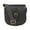 Black, variant on Petra Leather Crossbody Bag with Saddle Shape and Faux Buckle Closure & Adjustable Shoulder Strap - size (9"L x 8"H x 2"W)