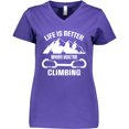 thumbnail image 3 of Inktastic Rock Climbing Mountains Women's V-Neck T-Shirt, 3 of 5