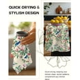 thumbnail image 5 of Flour Sack Kitchen Towels - Set of 2 Spring Dish Towels with Hanging Loop 18x26 Inch Absorbent Reusable Cotton Cloths for Cleaning Cute Design Home Decorative Housewarming, Leaf Flower Bird, 5 of 6