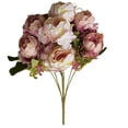 thumbnail image 2 of Clearance Artificial flowers under $5,Artificial Peony Flower 7 Head Peonies Peony Flowers Arrangements Dining Table Centerpieces For Kitchen Bridal Wedding Decor, 2 of 9