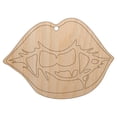 thumbnail image 1 of Vampire Lips and Teeth Halloween Wood Holiday Christmas Tree Ornament Unfinished DIY Pre-Drilled Craft, 1 of 7