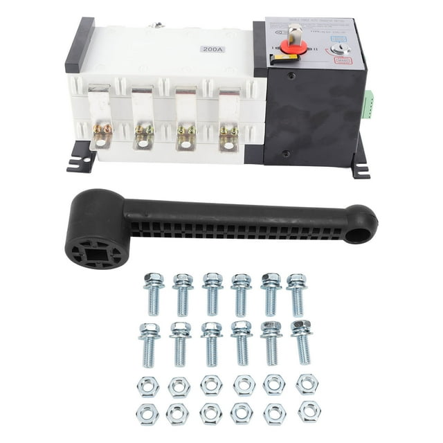 Generator Transfer Switch Isolated 2in 1out Mechanical Interlock Design Dual Power Automatic Transfer Switch AC400V 200A