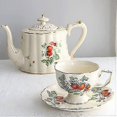 thumbnail image 2 of Kettle Teapot Tea Kettle French Retro Teapot Coffee Cup Set Gold Edge Cup Saucer Strawberry Flower Big Teacup English Afternoon Tea Restaurant Bar Caf, 2 of 5