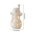thumbnail image 3 of Christmas Decorations Indoor Ceramic Snowman Decor Light Up White Desktop Snowman Ornaments Xmas Figurine Decoration for Home Decor DIY Winter Village Christmas Gifts, 3 of 7