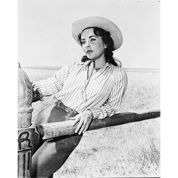 Elizabeth Taylor Giant Print In Stetson Wow! 24x36 Classic Hollywood Poster