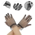thumbnail image 2 of Unique Bargains 1 Pair Sunblock Mittens Mesh Hollow Sun Block Driving Gloves for Women Black, 2 of 5