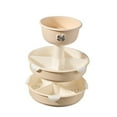 thumbnail image 1 of GUOOL Rotable Hot Pot Vegetable Tray Decor Dishes for Buffet Holidays Entertaining Three Tier, 1 of 9