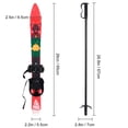thumbnail image 4 of GZCW Kid Beginner Snow Skis and Poles, Low-Resistant Ski Boards for Age 4 and Under, Lightweight Sturdy Safe Kids Skiing Equipment, with Christmas Themed Pattern, Adjustable Buckle, 4 of 6