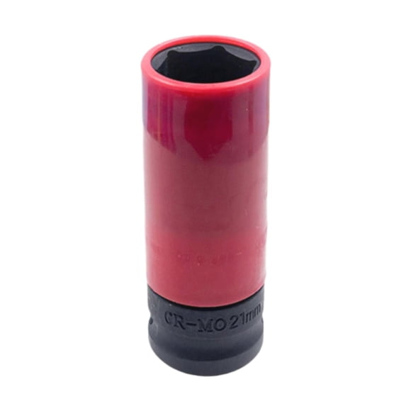 Dado de rueda de 1/2 pulgada con accionamiento compacto y profundo, manguito para tuerca de rueda de impacto 21 mm