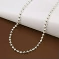 thumbnail image 2 of QQTDFG Wholesale 925 Sterling Solid silver 3MM Beads Chain Women Men Necklace 16-24inch-22inches, 2 of 8