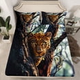 thumbnail image 2 of Feelyou 3D Leopard Animal Twin Sheet Sets, Wildlife Cheetah Bedding, 3-Piece, 2 of 7