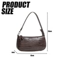 thumbnail image 2 of Bolso bandolera pequeño, correas desmontables, bolso tote vintage de piel de cocodrilo, bolso para llevar debajo del brazo, 2 of 5