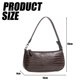 thumbnail image 2 of Bolso bandolera pequeño, correas desmontables, bolso tote vintage de piel de cocodrilo, bolso para llevar debajo del brazo, 2 of 5