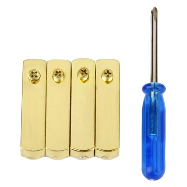 4pcs Gold Metal AGLETS TIPS for Shoe Laces SCREW On NO GLUE