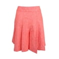 thumbnail image 2 of Nine West Women's Pleated Twill Shorts (8, Tangerine), 2 of 2