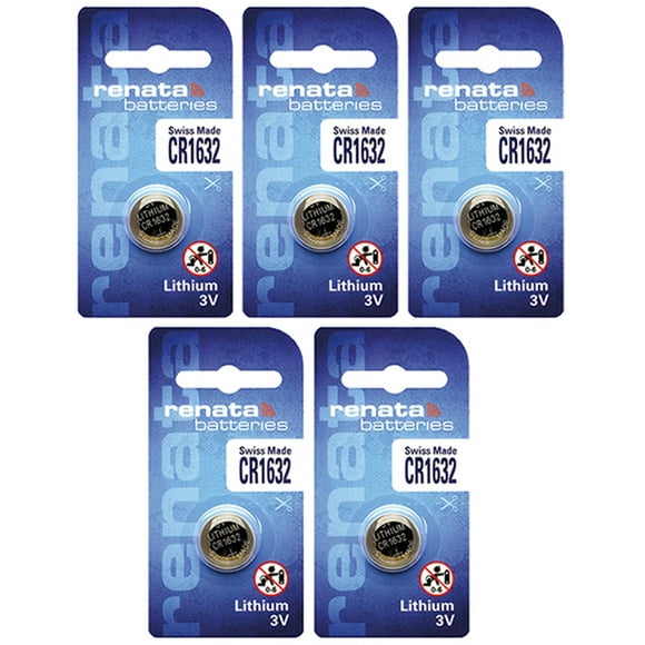5 x Renata CR1632 Batteries, Lithium Battery 1632