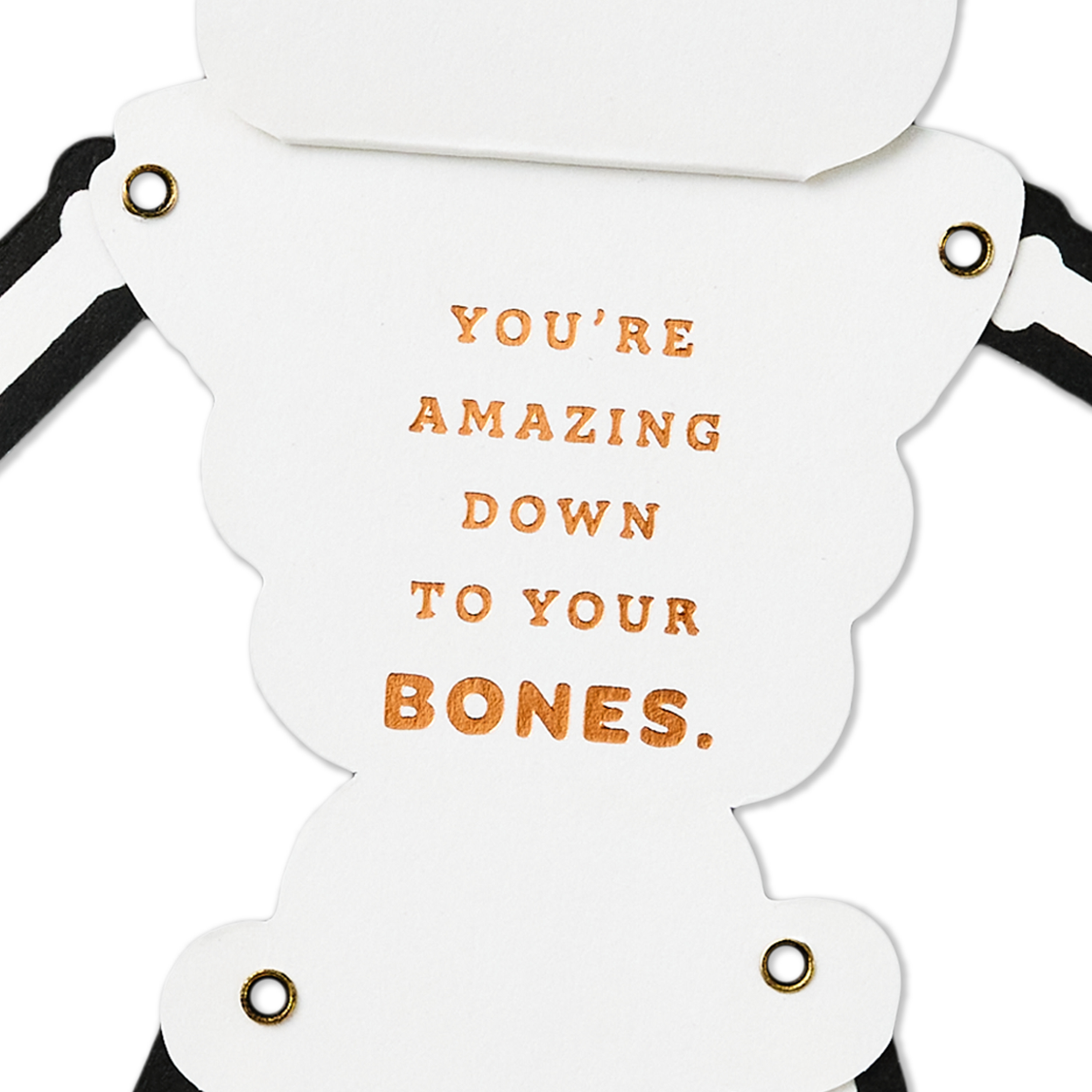 Hallmark Paper Craft Halloween Card (Skeleton on Skateboard), 1 Count