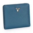 thumbnail image 2 of Cartera corta Sonducket para mujer con ciervos de Navidad Lago azul, 2 of 6