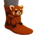 thumbnail image 2 of TELOLY Animal Socks for Women - 3D Knit Animal Fuzzy Socks,Novelty Animal Hug Sock,Hand Crocheted Winter Warm Socks,Fuzzy Socks Gifts(D), 2 of 7