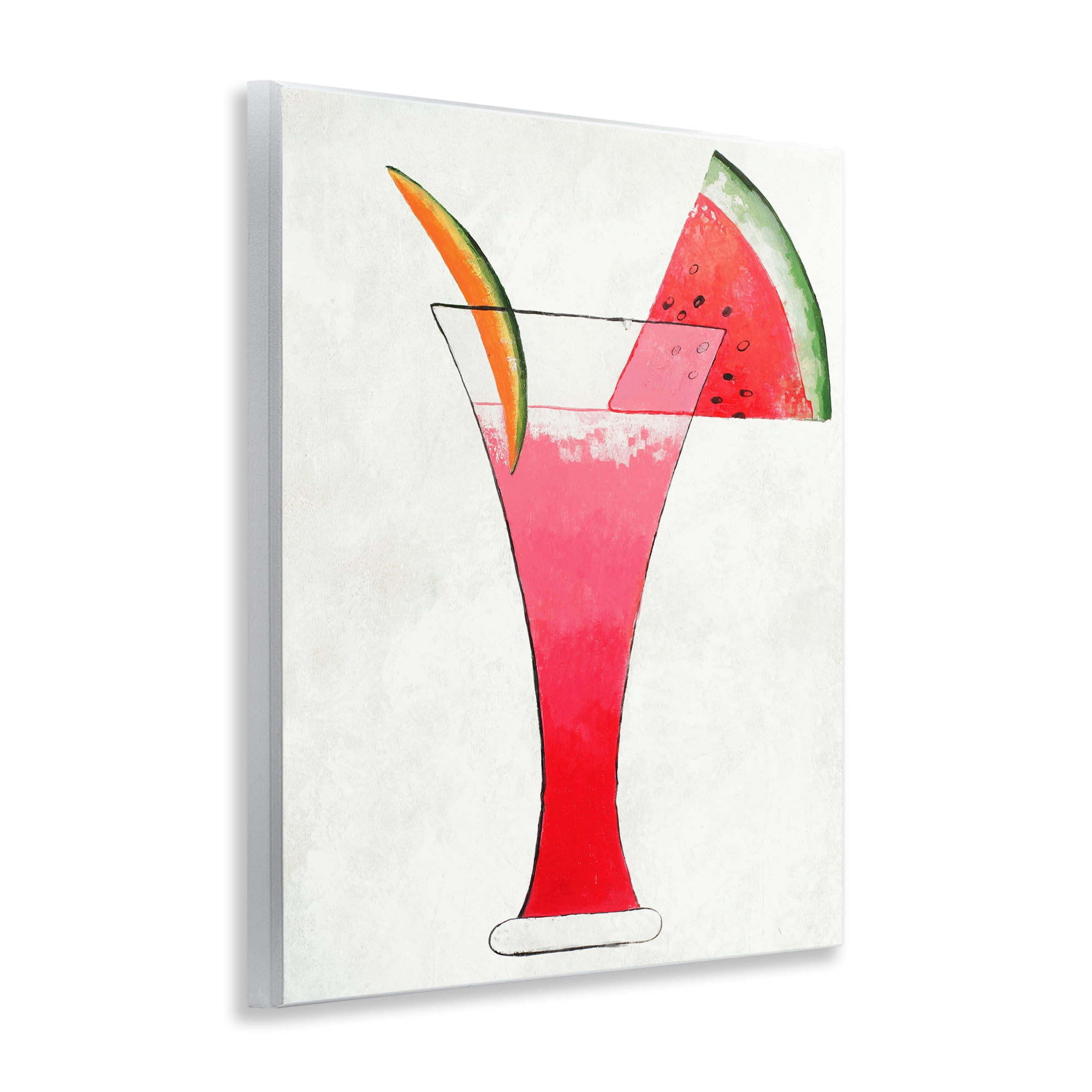 Stupell Industries Summer Cocktail Watermelon Slice Wall Plaque Art, design by Lorenzo Collective