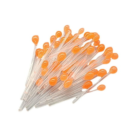 simhoa 50Pcs Crab Eyes Shrimp Eyes Accessory Portable Small Lure Making Soft for Freshwater Saltwater DIY Fly Tying Materials Tying orange