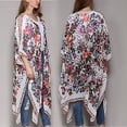 thumbnail image 5 of Mode Femme Châle Kimono Cardigan Long à Imprimé Floral Ample Chemise Blouse, 5 of 5