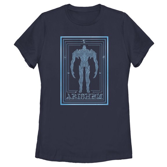 Women's Marvel Eternals Arishem the Judge Poster  Graphic Tee Navy Blue Medium