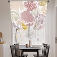 thumbnail image 3 of Coastal Coral Balloon Curtains for Windows, Bedroom Curtains 54 Inch Length, Nautical Colorful Conch Seashells Starfish Tie Up Curtains Panels Thermal Insulated Bathroom Curtains Window 42"x54", 3 of 8