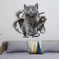 thumbnail image 1 of Paquete de 2 pegatinas para ventanas de coche CHAO forma de gato divertidas, 1 of 3