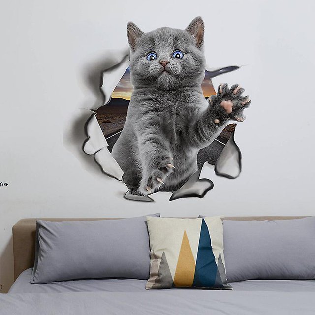 Paquete de 2 pegatinas para ventanas de coche CHAO forma de gato divertidas