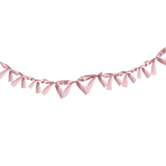 JilgTeok 1 Packs Bow Tie Girly Garland Wreath Handmade Webbing Pull for Wedding Birthday Party Home Children's Room Decoration ular Arrangement Decorations 1.8m