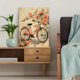 thumbnail image 5 of Qisvanset Framed Canvas Wall Art, 12x16 Inch Vintage Floral Bicycle Summer Nursery Art, 5 of 5